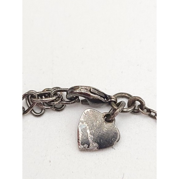 STELLA & DOT Silver & Gold Tone With Rhinestones Key Charm Pendant Necklace - Picture 3 of 6